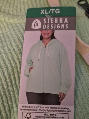 XL:💚 Sierra Designs Hooded Zip Sweater
